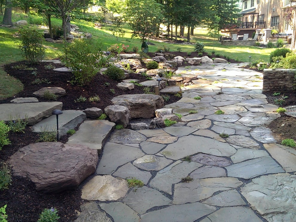 Outdoor Flagstone Patio and Stone Steps in Frederick, Ellicott City MD and Beyond
