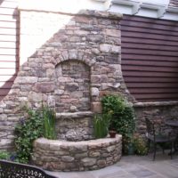 129 Exterior Stone Veneer and Entry Water Feature