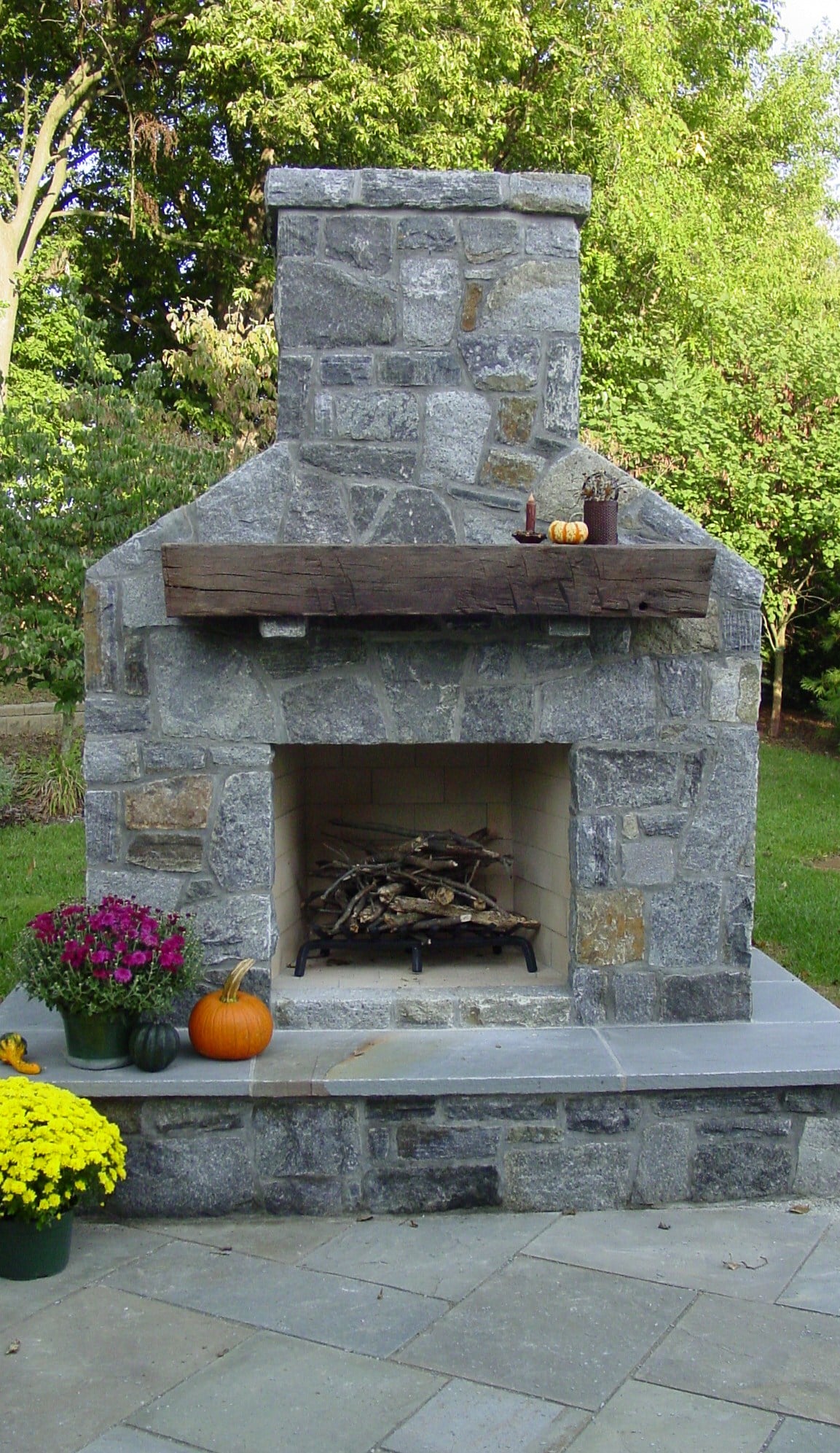 253 Fireplace with Lake George Granite Stone Veneer