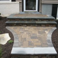 480 Renovated Front Stoop with Pavers and Flagstone Border