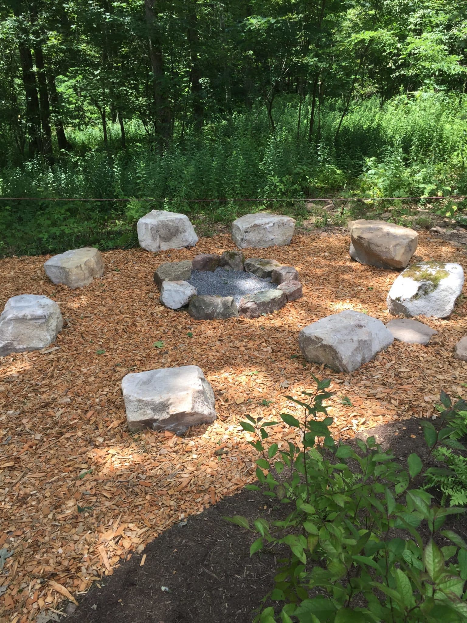 597 Informal Firepit with Salvaged Boulders