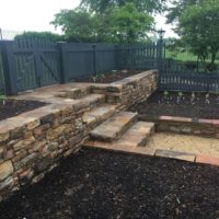 625 Stone Retaining Wall and Steps