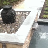 Urn Bubbler with Cantilevered Waterfall