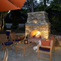 Outdoor Patio Stone Fireplaces in Maryland