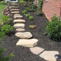 Stone Steppers through Side Yard