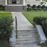 Flagstone and Granite Stairs and Walkway to Historic Home