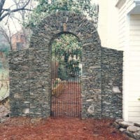 Stone Archway with Metal Gate