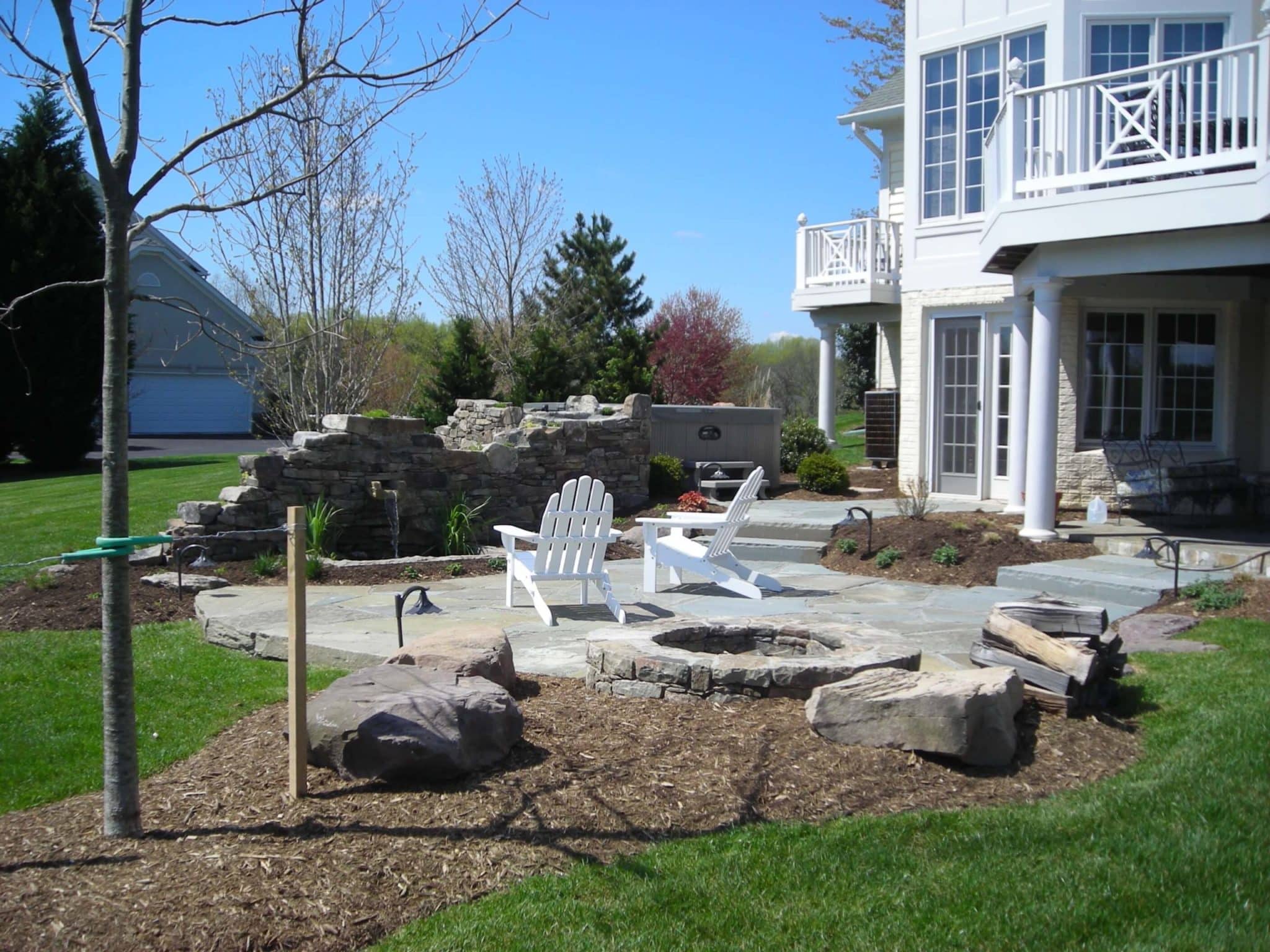 11 Lower Level Flagstone Patio with Stone Relic Wall