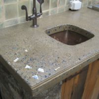 18 Close-Up of Custom Concrete Countertop