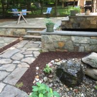 Above Grade Flagstone Patio for Historic Home