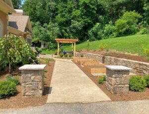 before & after pictures stone entrance