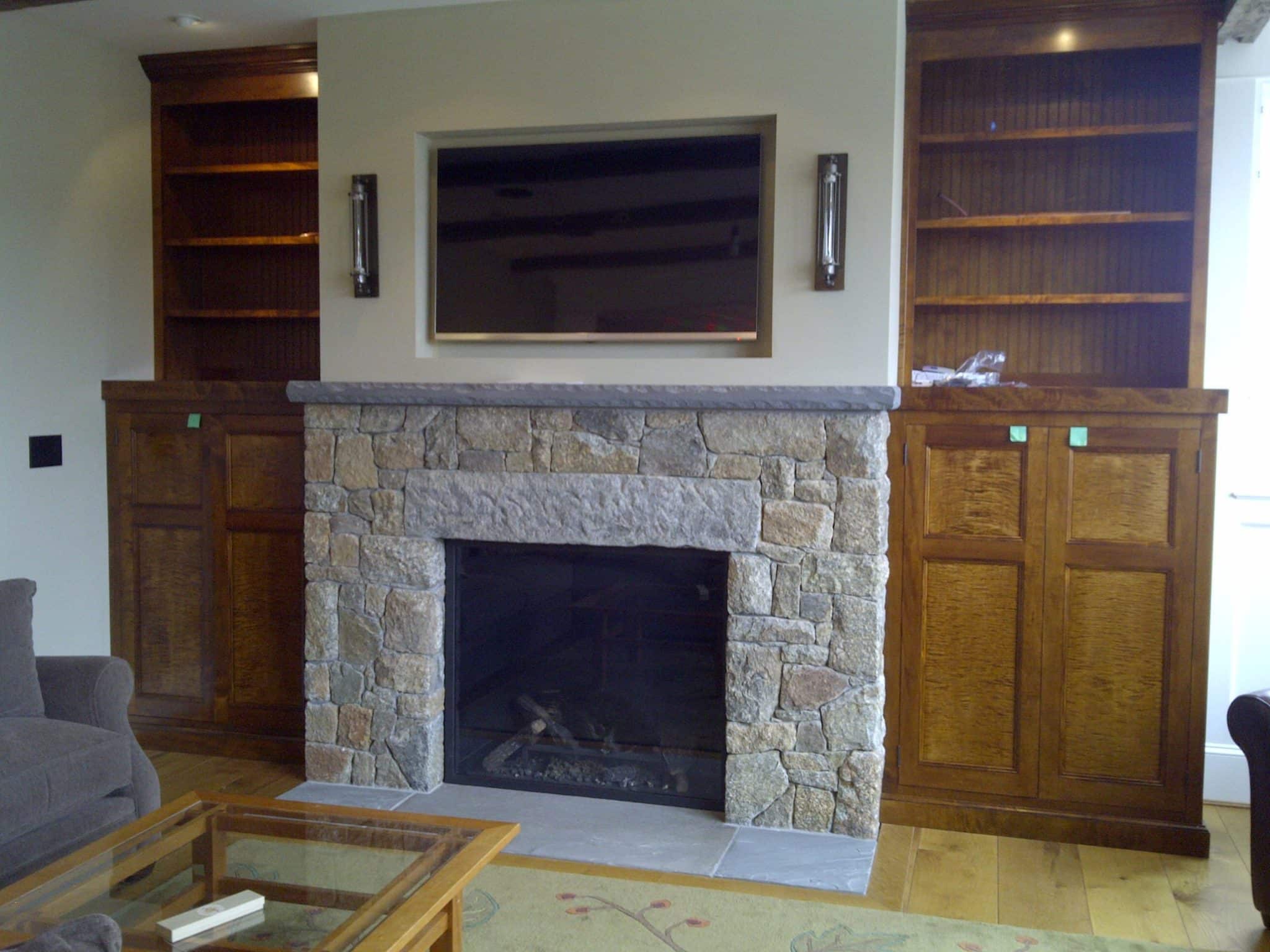 273 Stone Fireplace with Stone Lintel