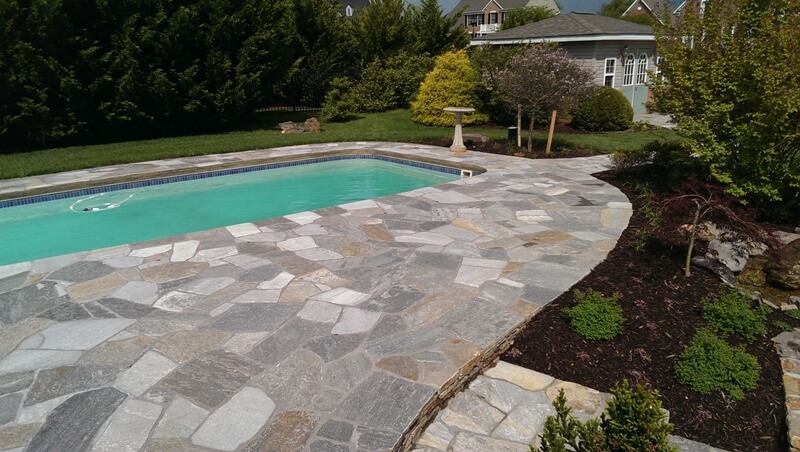 288 Renovated Pool Deck with Idaho Irregular Flagstone