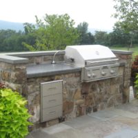 303 Custom Built Gas Grill and Concrete Countertop