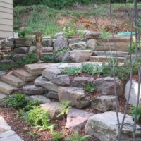 345 Hillside Terraced with Stone Steppers and Boulders