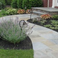38 Curved Front Flagstone Walkway and Landing