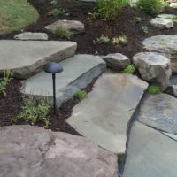 460 Stone Slab Steps Built Into Grade