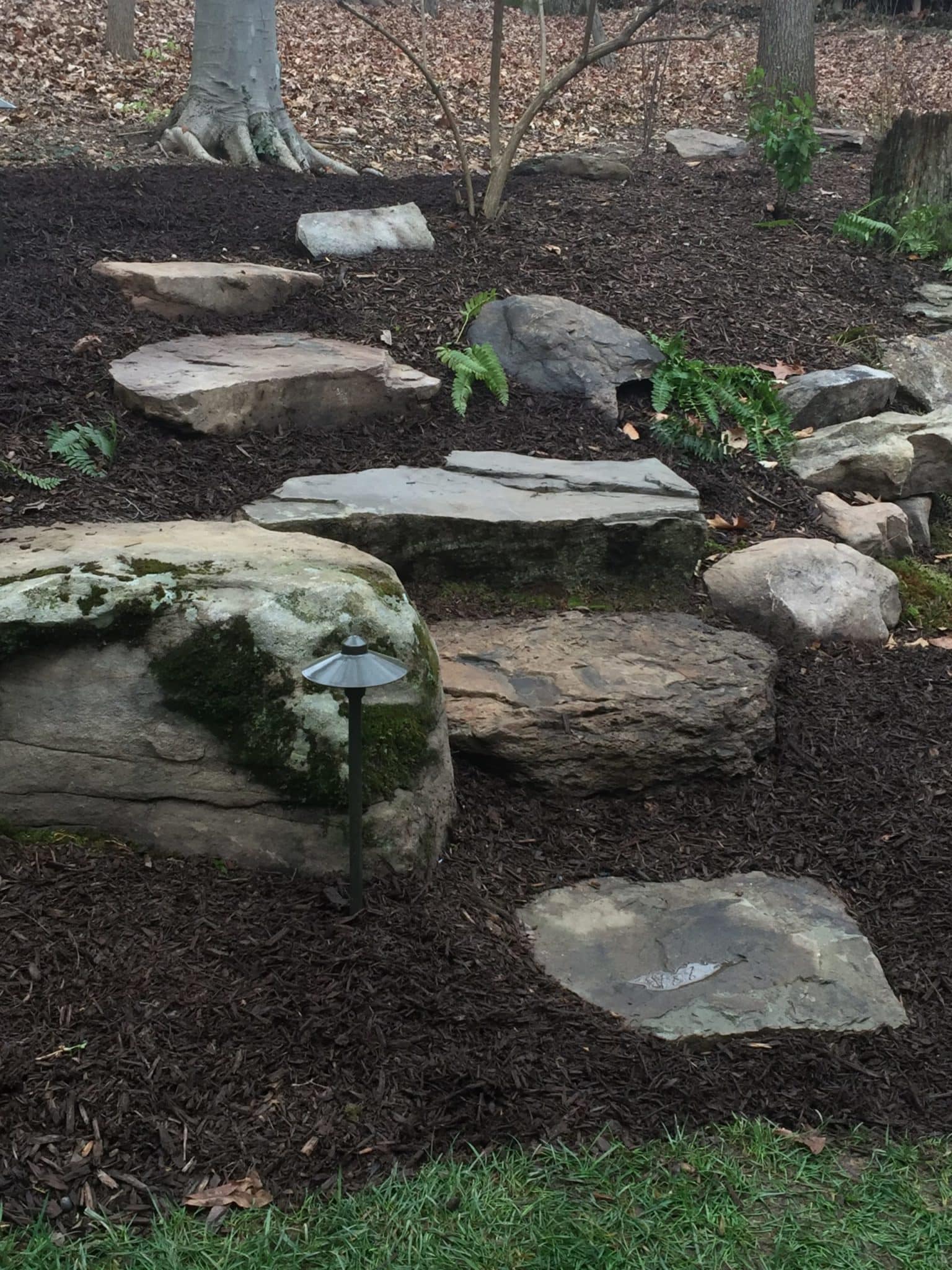 483 Stone Steppers Through Hillside Garden