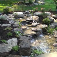488 Garden Features Stone Steppers, Waterfall and Boulders