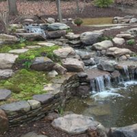 501 Multi-Level Waterfall Built Into a Wooded Hillside