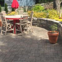 573 Paver Patio and Stone Retaining Wall