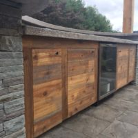 586 Custom Concrete Counter and Cedar Cabinetry