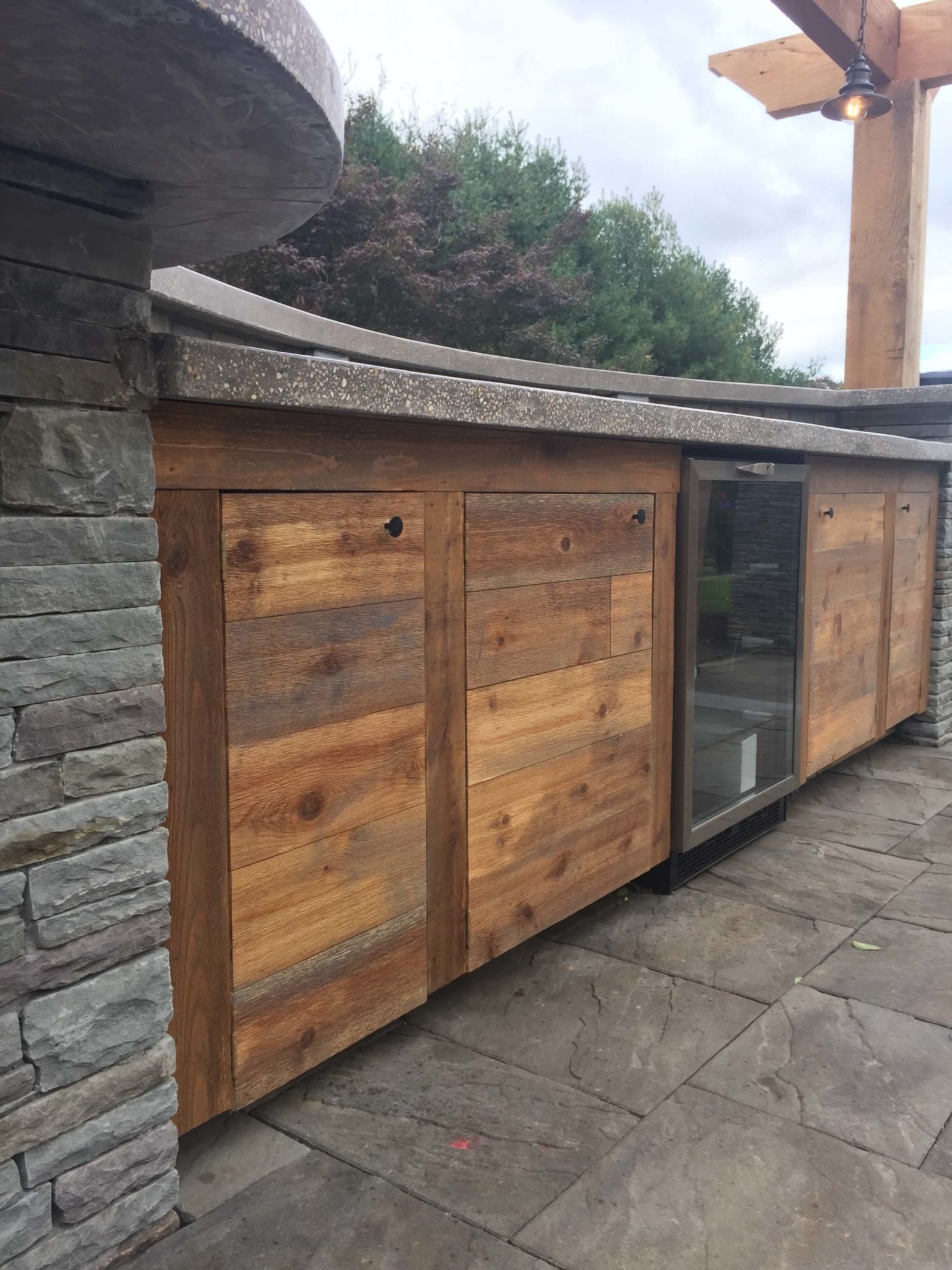 586 Custom Concrete Counter and Cedar Cabinetry