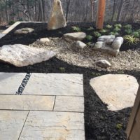 588 Rock Garden with Boulders and Delaware Gravel