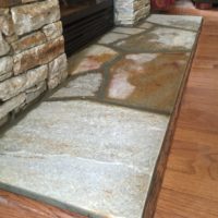 590 Renovated Fireplace with Idaho Flagstone Hearth