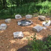 597 Informal Firepit with Salvaged Boulders