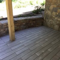 617 Stone Retaining Wall at Lower Level, Beneath Deck