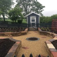 624 Potager Garden with Raised Vegetable Garden Walls and Gravel Pathways