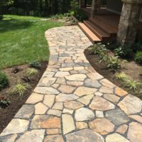 Stone Walkway to Wide Staircase