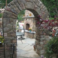Stone Archway to Patio
