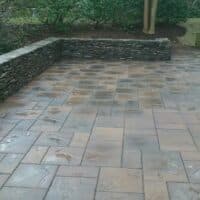 Belgard Lafitt Paver Patio and PA Weathered Wallstone Garden Wall