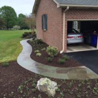 Flagstone Path Through Side Yard