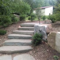 Stone Slab Steps on Slope 2