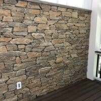 Stone Veneer Wall on Porch