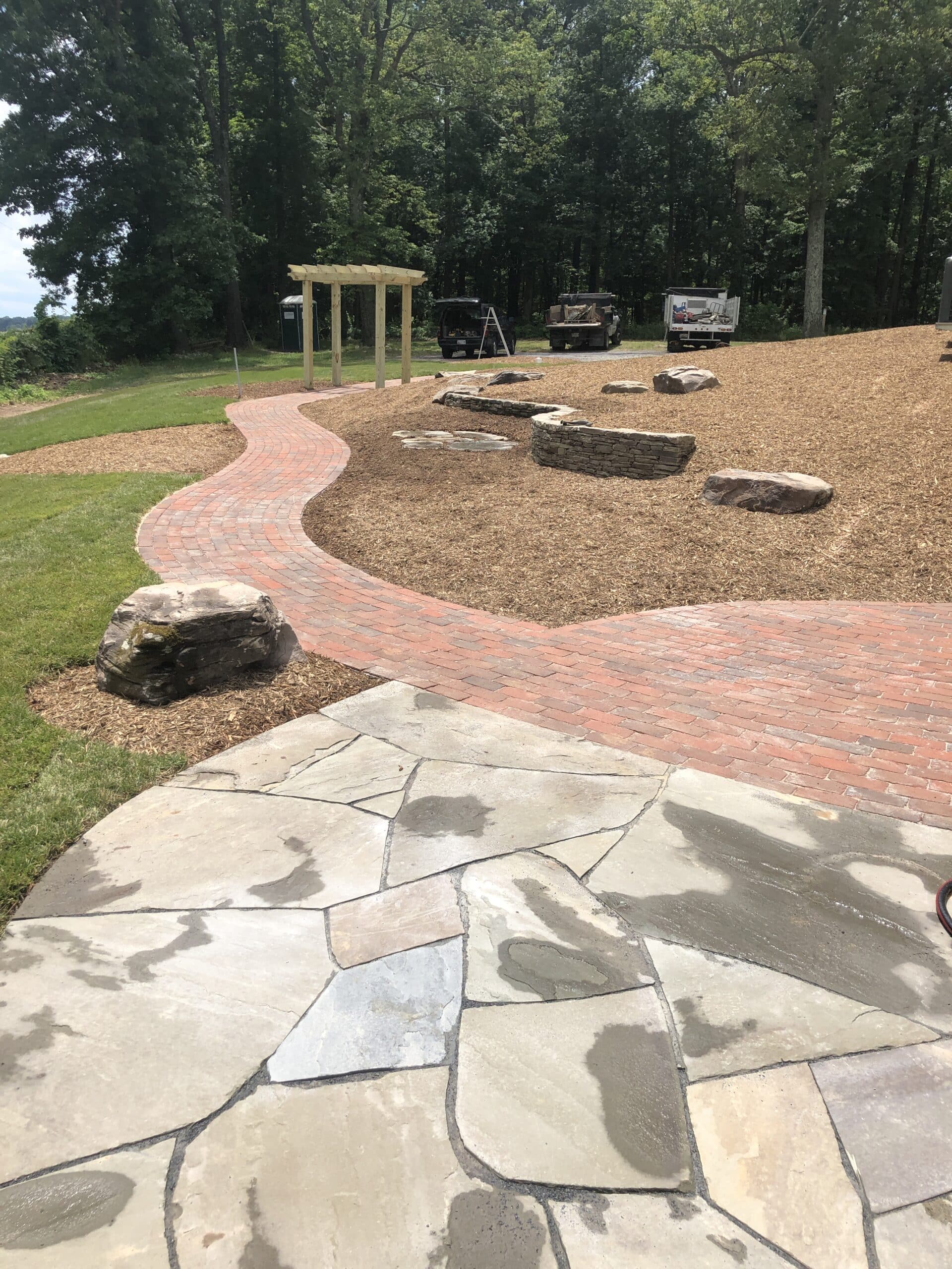 Brick and Flagstone Patios