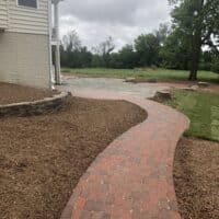 Brick Walkway to Lower Level