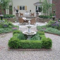 Gravel Walkway to Flagstone Patio