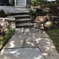 Flagstone Walkway and Stone Steps