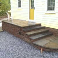 Stone and Flagstone Steps and Side Entry