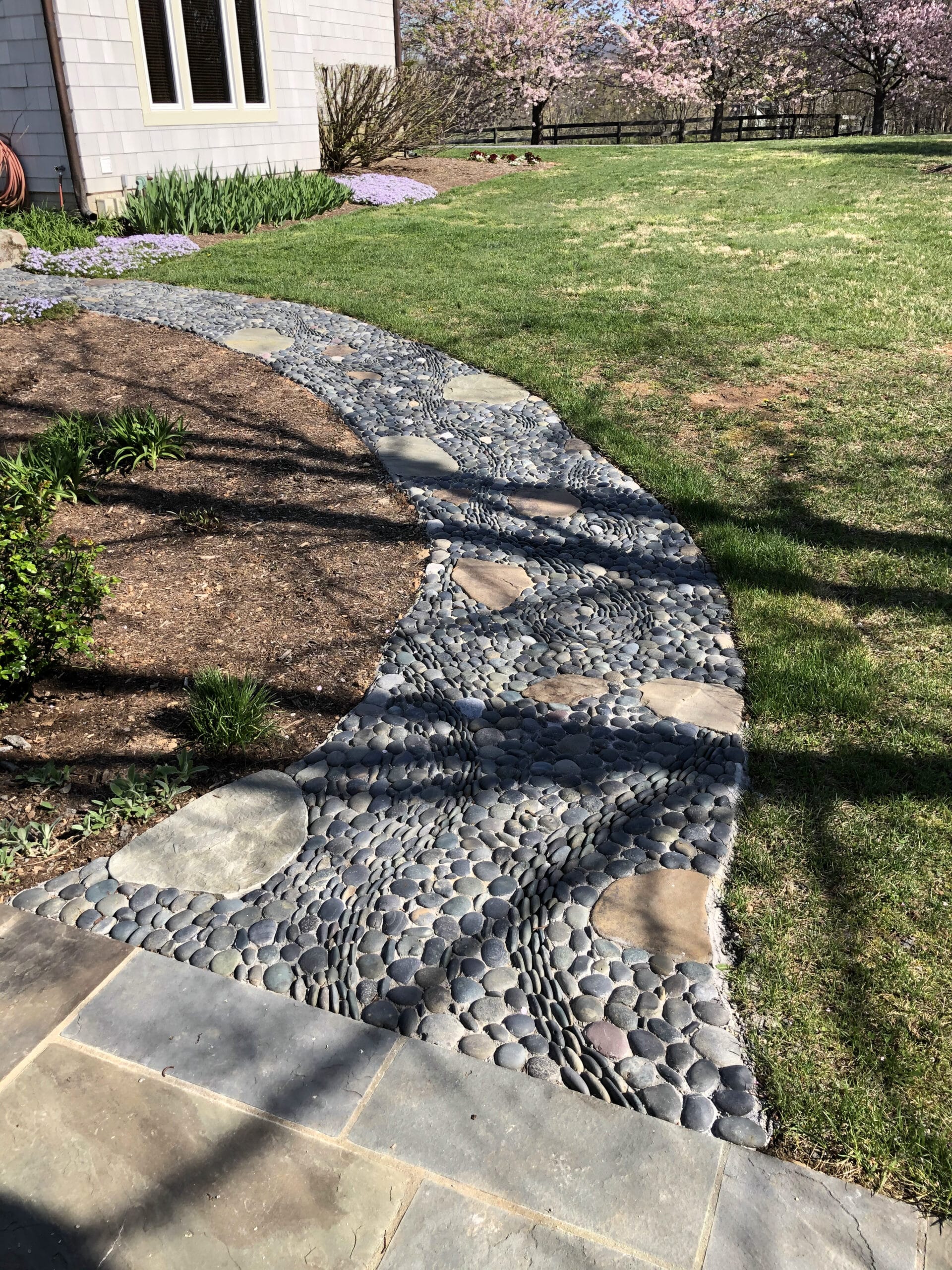 Swirling Mexican Stone Walkway