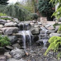 Stone Patio Waterfall in Bethesda, Maryland