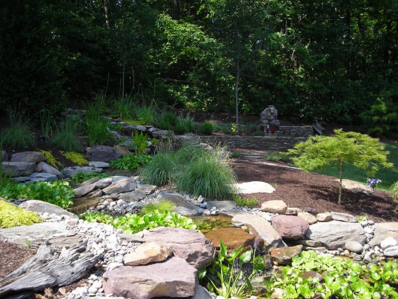 Wooded Retreat Landscape Design in Frederick MD - Poole's Stone & Garden