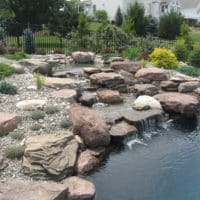 Poolside Waterfall